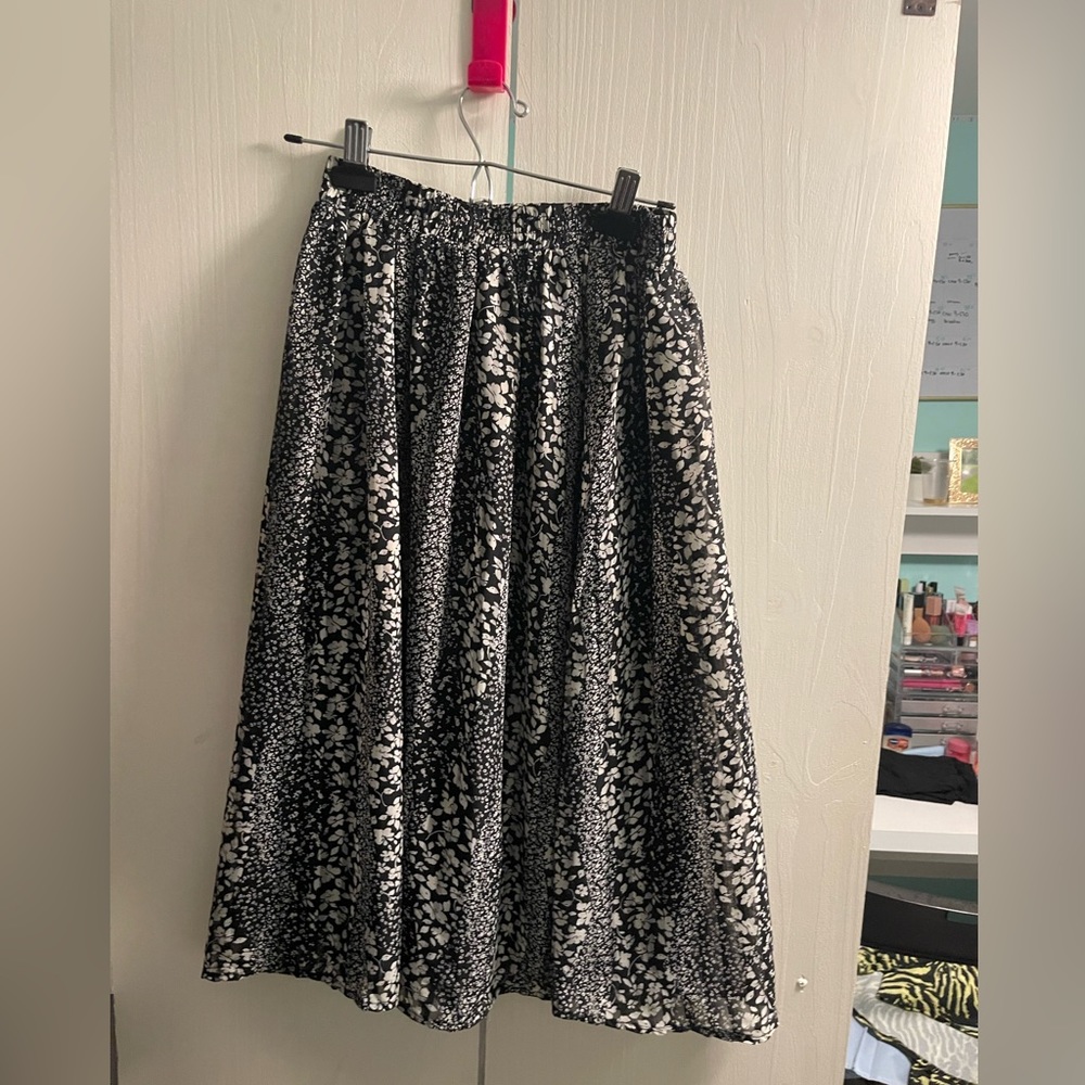 Ichi printed midi skirt size xs